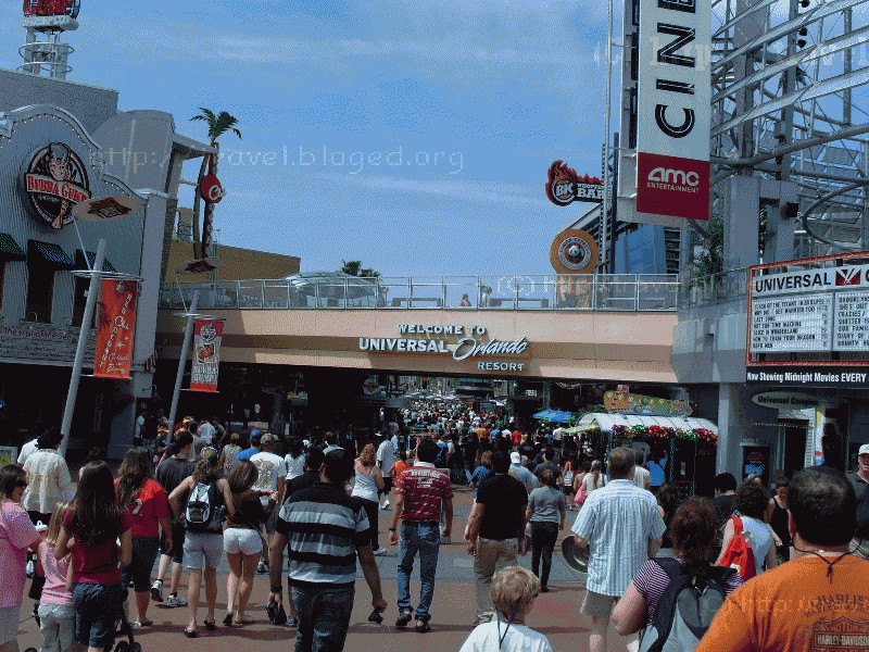 Вход в парк Юниверсал Студиос Вход в парк Universal Studios, Orlando, Florida.