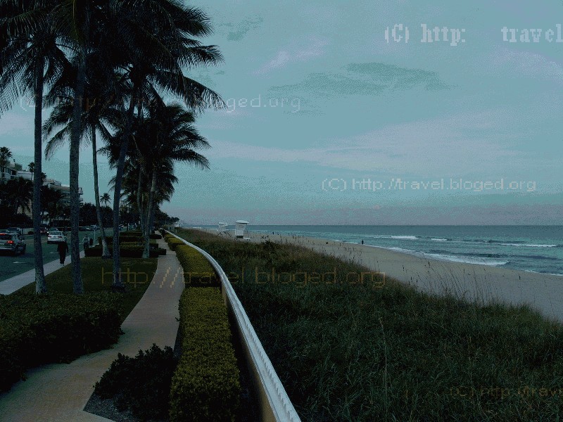 Есдинственный пляж в West Palm Beach Пляж на острове Palm Beach, Florida.