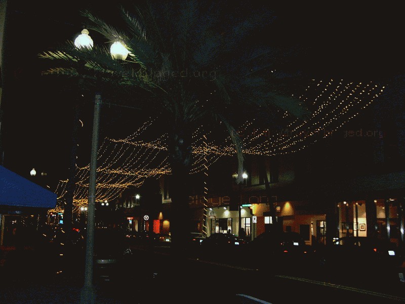 Ночной город Ночной West Palm Beach, Florida.